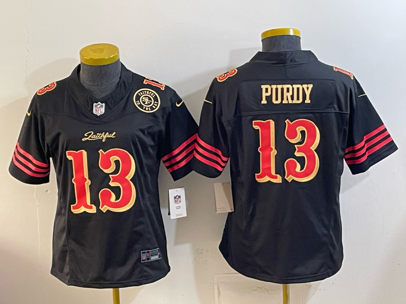 women 2026 San Francisco 49ers #13 Purdy black Nike Limited NFL Jersey 0414002